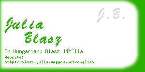 julia blasz business card